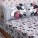 Jogo de Cama Portallar Casal Joy Malha Mista Estampado Disney Namorados Lovefilm 3 Pçs Cinza