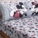 Jogo de Cama Portallar Casal Joy Malha Mista Estampado Disney Namorados Lovefilm 3 Pçs Cinza