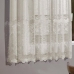 Cortina Interlar de Renda Classica para Cozinha Arabesco com Bando 220mx120m Marfim
