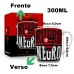 Caneca Porcelana Premium BrasFoot Flamengo 300ML Urban Licenciada Branco