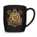 Caneca Porcelana Premium BrasFoot Corinthians Serie Ouro 300ML Urban Licenciada Preto