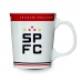 Caneca Porcelana Premium BrasFoot Sao Paulo 260ML Licenciada Branco