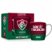 Caneca Porcelana Premium BrasFoot Fluminense 300ML Urban Licenciada Branco