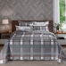 Kit Cobre Leito Buettner King Microfibra Renove Albano 3 Pe&ccedil;as Cinza