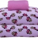 Jogo de Cama Portallar Casal Malha Disney 3 Pçs Minnie Face Rosa