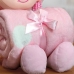 Manta Baby com Boneca de Pelúcia Bouton Microfibra Nany Rosa
