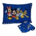 Jogo de Cama Portallar Solteiro Malha Mista Mickey Divertido 2 P&ccedil;s Azul