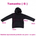 Casaco de Pelo Teddy Sherpa Dupla Fechado com Capuz e Bolso Canguru ( G ) Preto