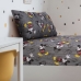 Jogo de Cama Portallar Solteiro Malha Mista Estampado Disney Mickey Cool 2 Pçs Cinza
