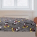 Jogo de Cama Portallar Solteiro Malha Mista Estampado Disney Mickey Cool 2 Pçs Cinza