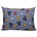Jogo de Cama Portallar Casal Malha Mista 70% Algodão e 30% Poliéster Disney Mickey Icones 3 Pçs Cinza