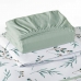 Jogo de Cama Tecebem Solteiro Malha 3 peças Estampado Morgana/Verde Claro