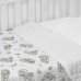 Cobre Leito Tecebem Baby Malha 100% Algod&atilde;o Estampado Yan 85cm x 145m Branco