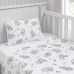 Jogo de Cama Tecebem Baby Malha 100% Algodao Estampado Yan 3 Peças Branco