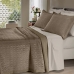 Kit Colcha Buettner King 3 pe&ccedil;as Micromink Amir Khaki