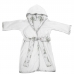 Roup&atilde;o Infantil Tecebem Com Capuz Malha Plush Atoalhado Yan 88% Algod&atilde;o 12% Poli&eacute;ster Branco