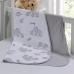 Cueiro Duplo Tecebem Baby Dom Malha Estampado kinder 80cm x 90cm Cinza