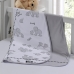 Cueiro Duplo Tecebem Baby Dom Malha Estampado kinder 80cm x 90cm Cinza