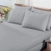 Jogo de Cama Buettner King Malha 100% Algodão Basic Liso 3 Peças Prata