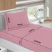 Jogo de Cama Buettner Solteiro King Malha 100% Algod&atilde;o Basic Liso 2 Pe&ccedil;as Rose Blush