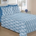 Jogo de cama Casal Buettner 4 Pe&ccedil;as 150 Fios Casual Greg&oacute;rio Azul