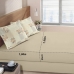 Jogo de cama Queen Buettner 3 Pe&ccedil;as 150 Fios Casual Blanche Bege