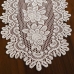 Trilho Oval para Mesa Interlar Renda 100% Poliéster Rose Gardênia 40cmx1,25m Marfim