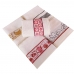Kit Pano de Copa LmPeter Atoalhado Com Barra Decorada Jacquard 45cmx70cm(05 Unidade)Branco