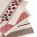 Kit Pano de Copa LmPeter Atoalhado Com Barra Decorada Jacquard 45cmx70cm(05 Unidade)Branco