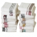 Kit Pano de Copa LmPeter Atoalhado Com Barra Decorada Jacquard 45cmx70cm(05 Unidade)Branco