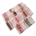 Kit Pano de Copa LmPeter Atoalhado Com Barra Decorada Jacquard 45cmx70cm(05 Unidade)Branco