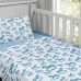 Jogo de Cama Berço Tecebem Malha 100% Algodao Estampado Sucesso 3 Peças Azul