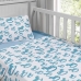 Jogo de Cama Berço Tecebem Malha 100% Algodao Estampado Sucesso 3 Peças Azul
