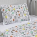 Jogo de Cama Tecebem Malha 100% Algod&atilde;o Ber&ccedil;o Estampado Humor 3 Pe&ccedil;as Branco