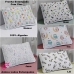Kit Fronha Tecebem Baby Malha Estampada com Vies 34cmx 40cm Menina( 5 Unidades ) Branco