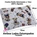 Fronha Tecebem Malha Estampada com Vi&eacute;s Greg 50cm x 70cm Branco