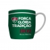 Caneca Porcelana Premium BrasFoot Fluminense 01 300 ML Urban Licenciada Branco