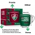 Caneca Porcelana Premium BrasFoot Fluminense 01 300 ML Urban Licenciada Branco