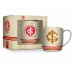 Caneca Porcelana Premium BrasFoot Internacional Mapa 300 ML Urban Licenciada Branco