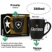 Caneca Ceramica Prime BrasFoot Botafogo 350 ML Licenciada Preto