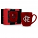 Caneca Ceramica Prime BrasFoot Flamengo 350 ML Licenciada Vermelho