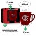 Caneca Ceramica Prime BrasFoot Flamengo 350 ML Licenciada Vermelho