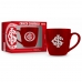 Caneca Cer&acirc;mica Prime BrasFoot Internacional 350 ML Licenciada Vermelho