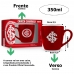 Caneca Cer&acirc;mica Prime BrasFoot Internacional 350 ML Licenciada Vermelho