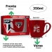 Caneca Cerâmica Prime BrasFoot Sao Paulo 350 ML Licenciada Vermelho