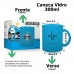 Caneca Vidro Diamond BrasFoot Gremio 300 ML Licenciada Azul