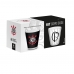 kit Copo Dose Iron BrasFoot Vidro 2 Unidades 360 Licenciado Corinthians 55ml Branco