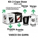 kit Copo Dose Iron BrasFoot Vidro 2 Unidades 360 Licenciado Vasco Da Gama 55ml Branco
