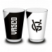 kit Copo Dose Iron BrasFoot Vidro 2 Unidades 360 Licenciado Vasco Da Gama 55ml Branco