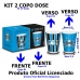 kit Copo Dose Iron BrasFoot Vidro 2 Unidades 360 Licenciado Gremio 55ml Branco